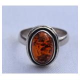 Vintage 925/Amber Ring
