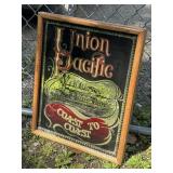 Union Pacific train sign