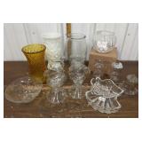 Vases, candle holders, bowls *small chip