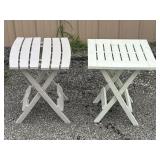 2 Plastic Folding Patio Tables