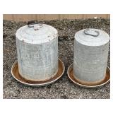 2 Little Giant Galvanized Chicken Waterer
