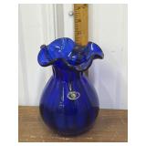 Cavalier Glass, blue glass vase