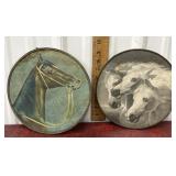 2 Chimney flue covers "horses" *1 without glass