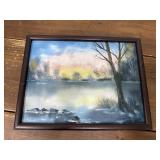 M. Titus signed painting *frame has a few scuff