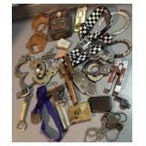 Nice mixed lot of vintage belt buckles handcuffs
