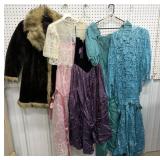 Vintage coat, dresses *coat is missing a button,