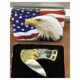 American Eagle Knife-"united we stand ", In tin