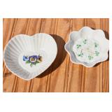 2 Belleek Trinket Dishes