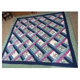 Quilt Approx 83" x 80", beautiful colors-I think