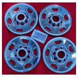 4 CHROME 16" 8 Lug Wheel Skins Hubcaps Simulators