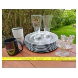 Glass Candle Holders, Chargers, etc...