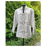 Carole Little Silk/Beaded Jacket- NEW Sz XL