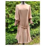 Vtg U.M. Blush Dress/Belt Sz M?