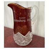 Gettysburg pressed glass pitcher