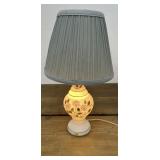 Western Germany hand painted table lamp.