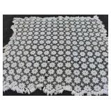 90 x 102 Hand Crochet Table Cover with Fringe