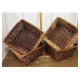 Square wicker baskets- 4