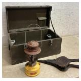 Military Box w/ lantern & bellows