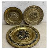 3 Brass Chargers