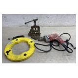 Pipe Vise, Milwaukee Drill & Snake