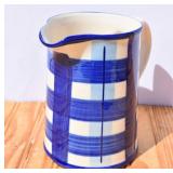 Blue & White Check Pitcher