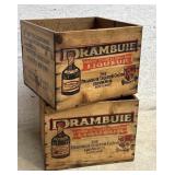 Drambuie Liqueur Advertising Crates 15/13/11