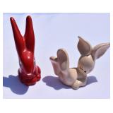 Vintage Goebel Walter Bosse Bunnies-Pink & Red