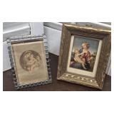 2 Small Antique Prints - Nice Frames