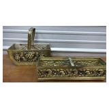 2 Brass Planter