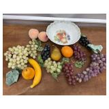 Faux Fruit in a beautiful Bavaria bowl