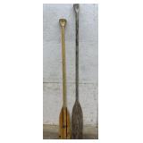 2 Wooden Boat Oars