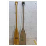 2 Wooden Boat Oars