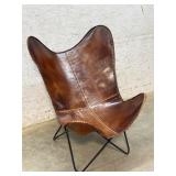 MCM Leather Butterfly Chair
