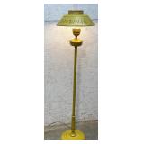 Yellow tin Toleware Floor Lamp 54ï¿½