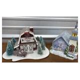 Christmas buildings, resin & cardboard, so cute