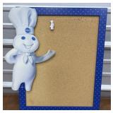 3D Pillsbury Dough Boy Cork Board, has 1 push pin