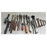 Pipe Wrenches, Blacksmith Tools, Files, etc.