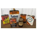 Vintage tins, bottle *no shipping, some contain
