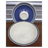 Large  Pfaltzgraff Bowl & chip/dip Platter