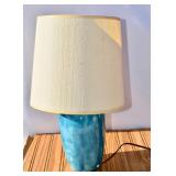 Wood & Pottery Lamp. Some flaking