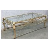 Wrought Iron Glass Top Coffee Table 49/27/17