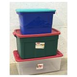 3 Large Storage Totes