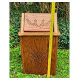 Oak Waste Basket-useable but needs minor repair