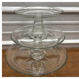 Cake Pedestalï¿½s Qty 3 different sizes, Stackable
