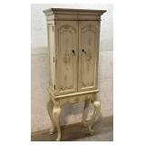 2 Door 3 Drawer Queen Ann Jewelry Cabinet