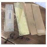 Door Push Plates, Beveled Glass Shelf, Metal Hook