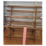 Folding early doll bench