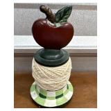 Cast iron String Holder / cutter - Apple
