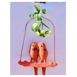 MCM Flocked Mistletoe Lovebirds