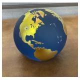 Glass globe paperweight signed